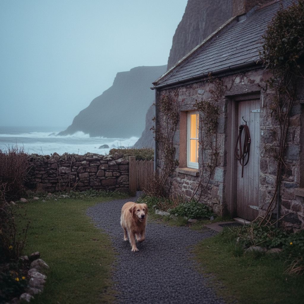 Northern Ireland landscape at dusk — the Causeway Coast, loughs and glens — home of hand-picked dog friendly cottages