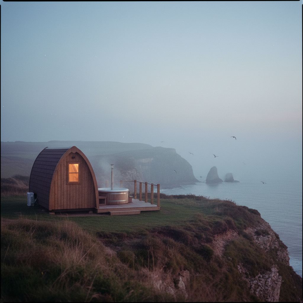 Dorset landscape at dusk — the Jurassic Coast — home of hand-picked glamping pods