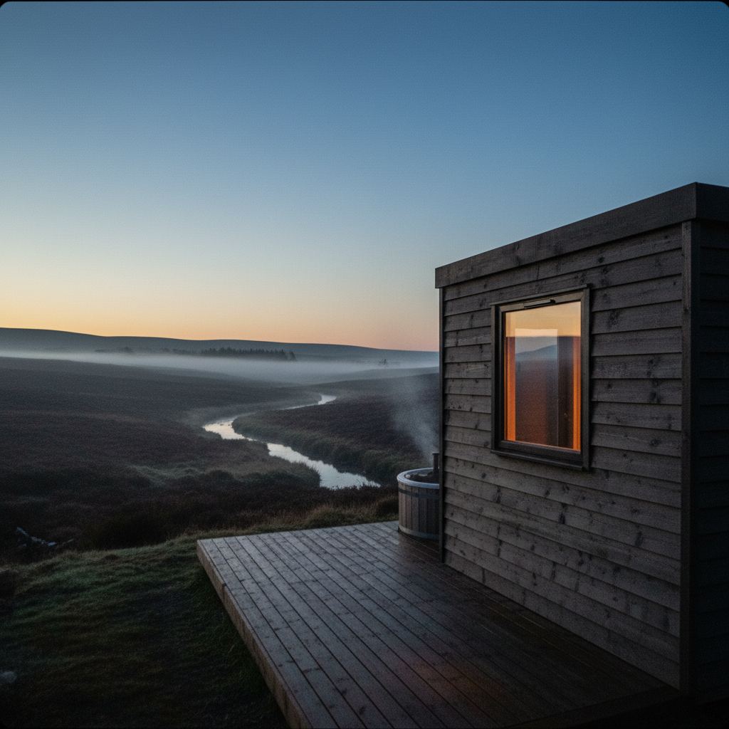 Yorkshire landscape at dusk — dales, moors and coast — home of hand-picked glamping pods
