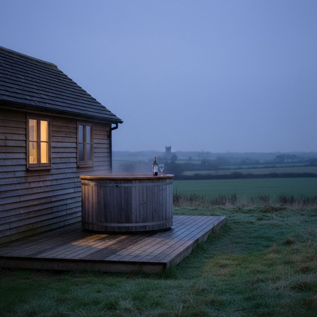 The Cotswolds landscape at dusk — honey-stone villages — home of hand-picked romantic getaways